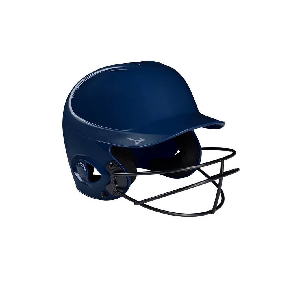 Damske Prilba Mizuno MVP Series Solid Batting Helmet with Fastpitch Softball Mask Námornícka Modrá V
